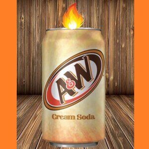 12oz A&W Root Beer Cream Soda Can Candle Candles Handcrafted in TN Great Gift